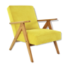 Kompas armchair yellow ribbed velvet