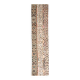 Tapis couloir vintage persan crème marron, tapis pour couloir rustique, 74x327 cm