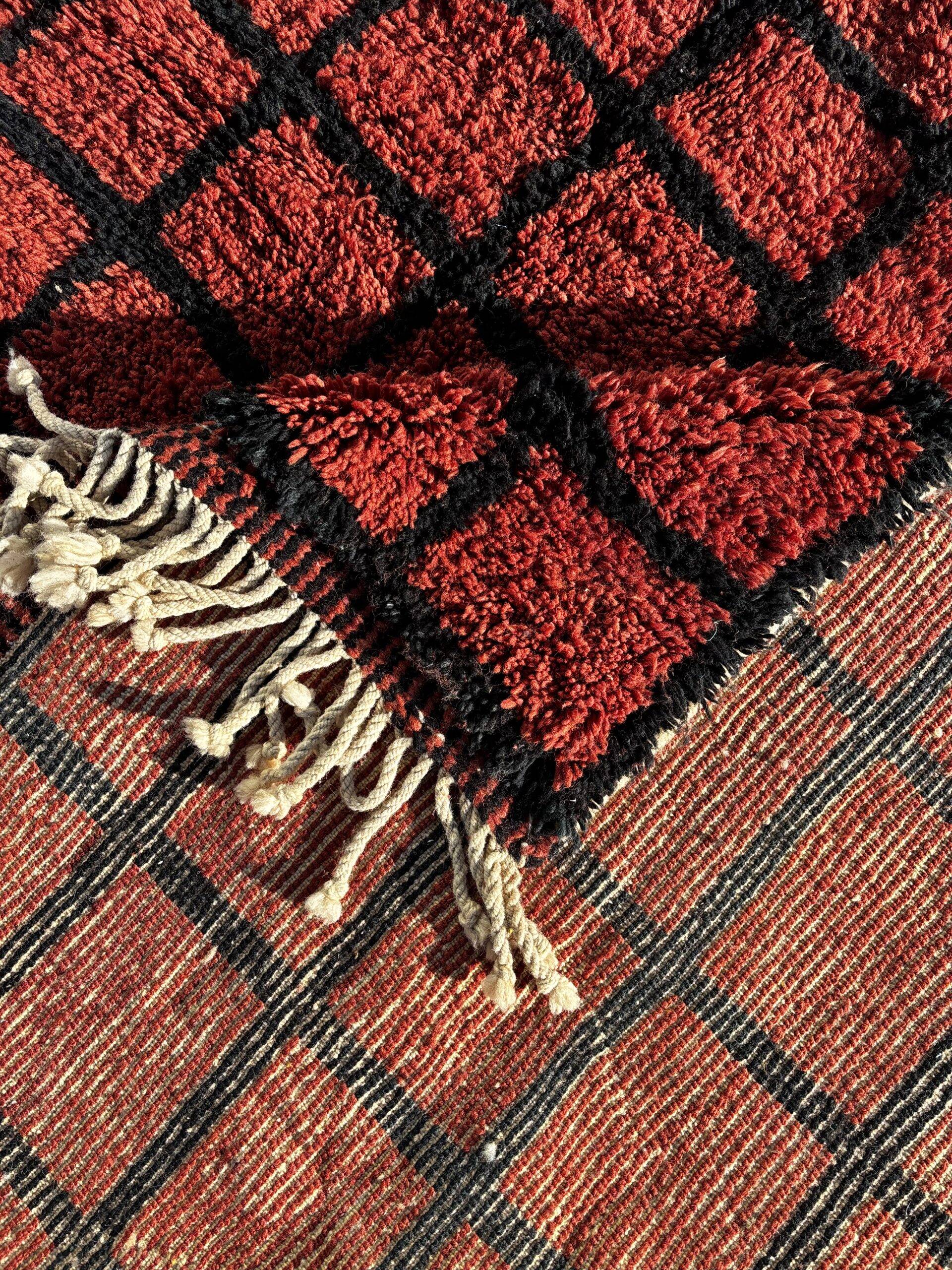 Brick – Moroccan Berber rug in wool