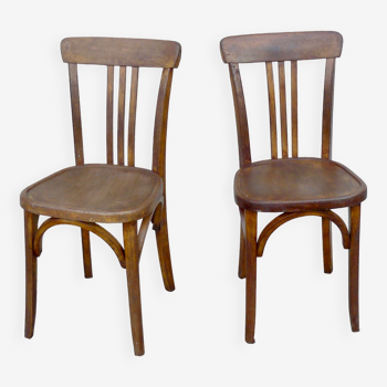 Paire de chaises bistrot vintage 1940