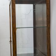 Art Dèco Italian Walnut Vitrines or Bar Display Cabinet, 1925