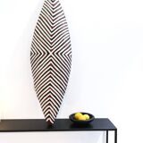 LARGE Zulu Shield 1 meter long Red & black - Tribal wall decoration