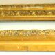 Antique gilded frame in wood and stucco, carved, original gilding