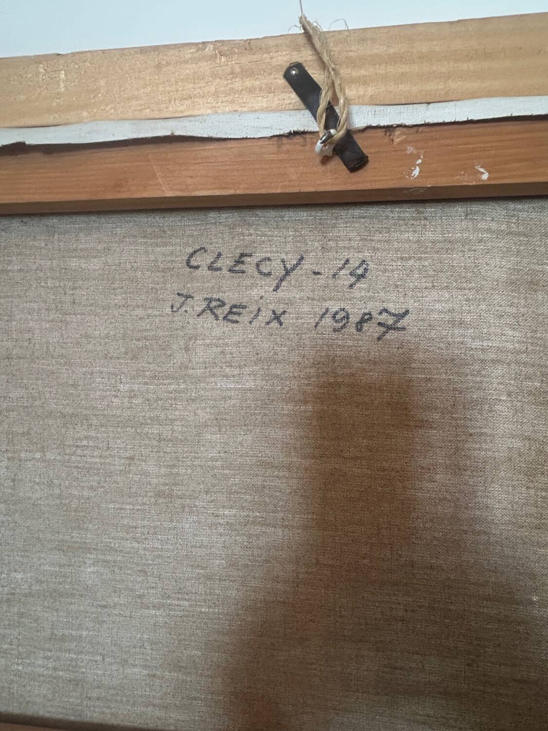 Painting, oil on canvas landscape of Clecy