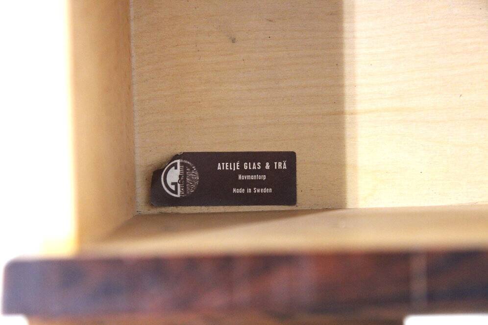 Scandinavian chest of drawers in rosewood, Glas & Trä, Sweden, 1960