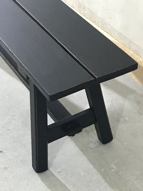 Black patinated bench