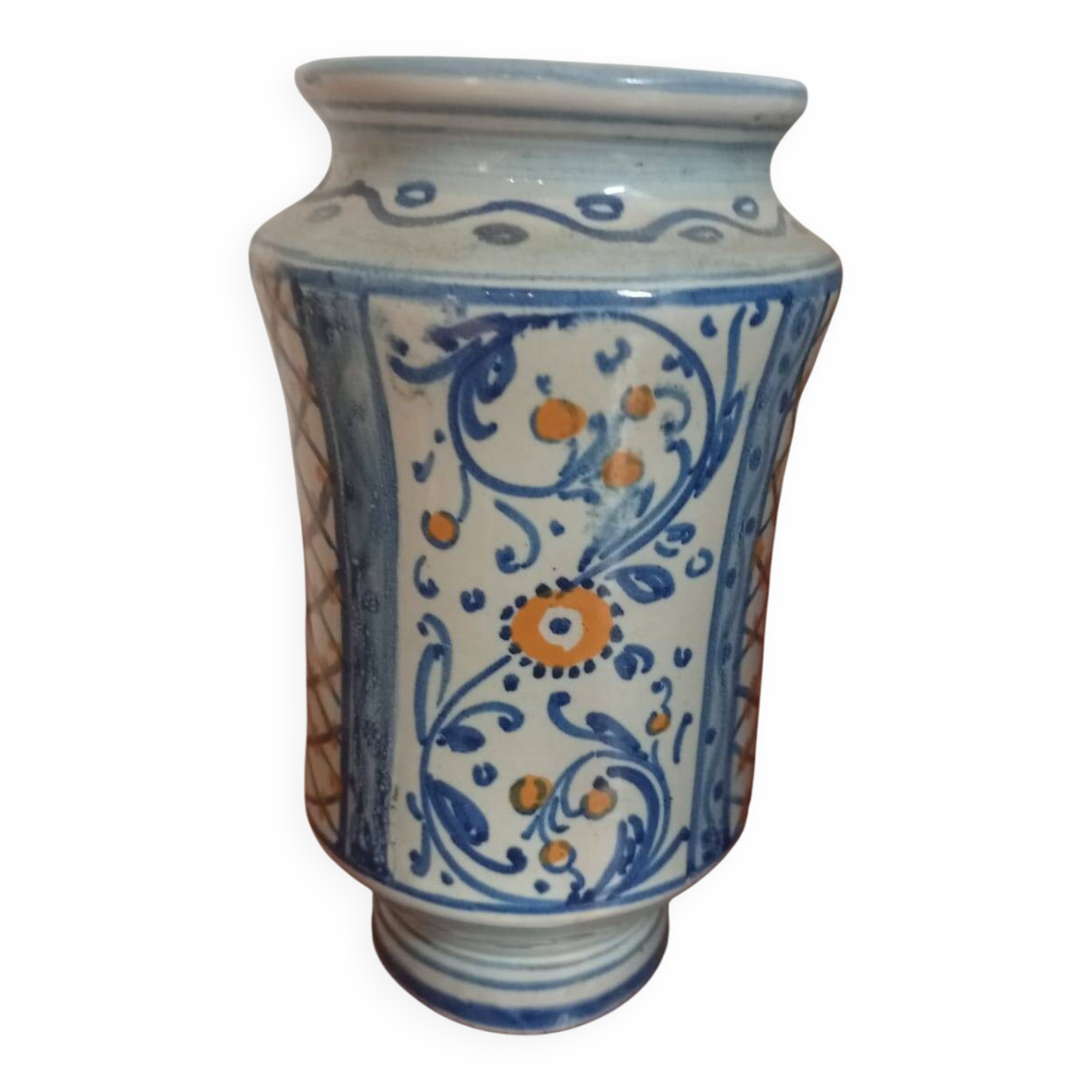 Old and signed pharmacy jar