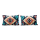 Set of 2 vintage ikat cushion covers 61x41 cm