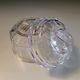 Antique sugar bowl in faceted molded glass – France, 1930s