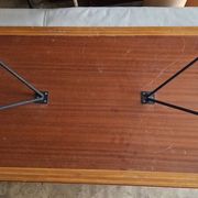 Etienne Fermigier (1932-1973) Table en aluminium et métal laqué noir 1960