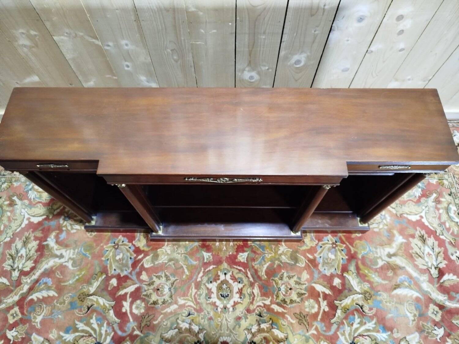 Bibus - Low Empire-style mahogany shelf/bookcase