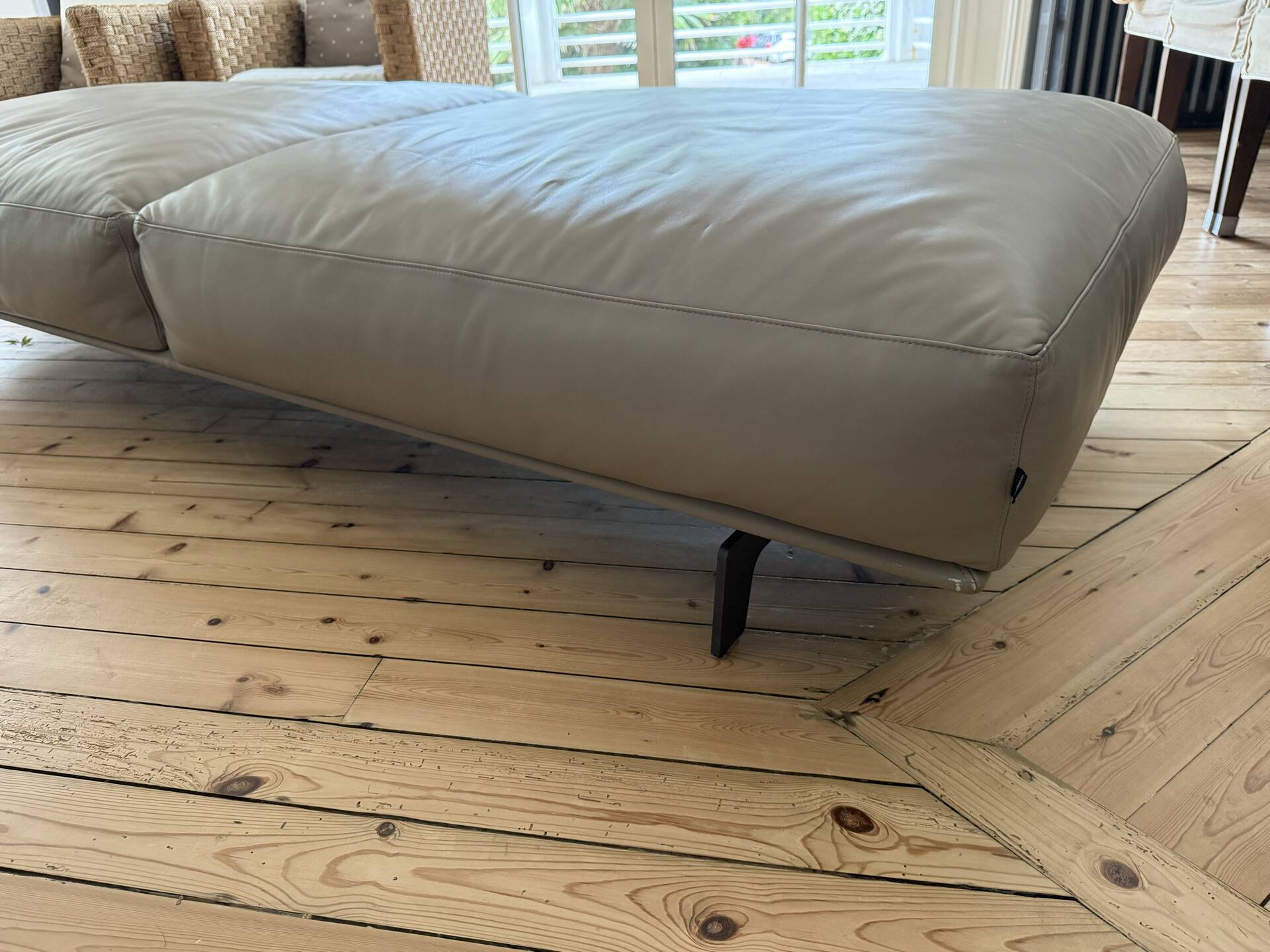 Leather bench