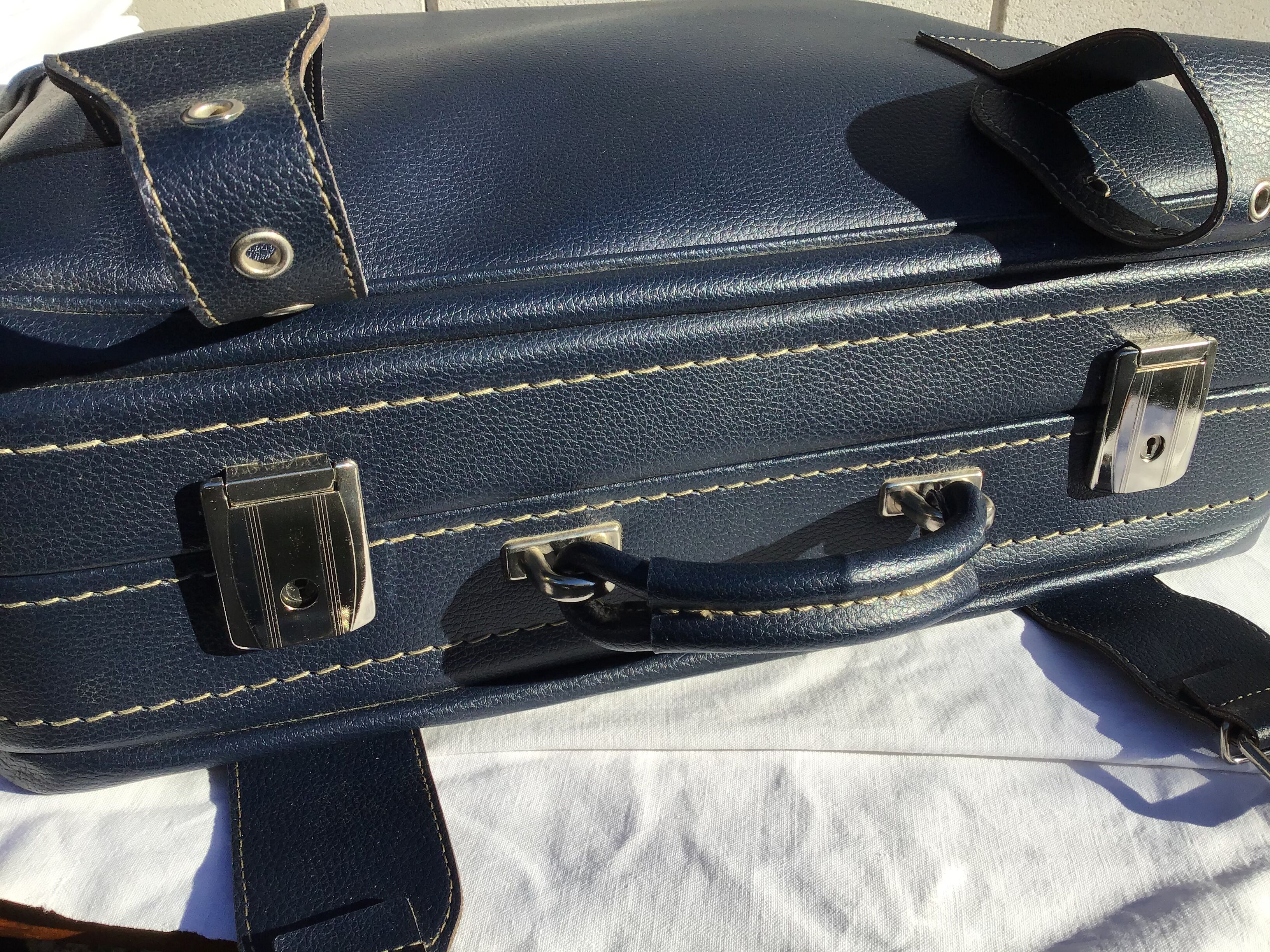 Soft navy case like leather
