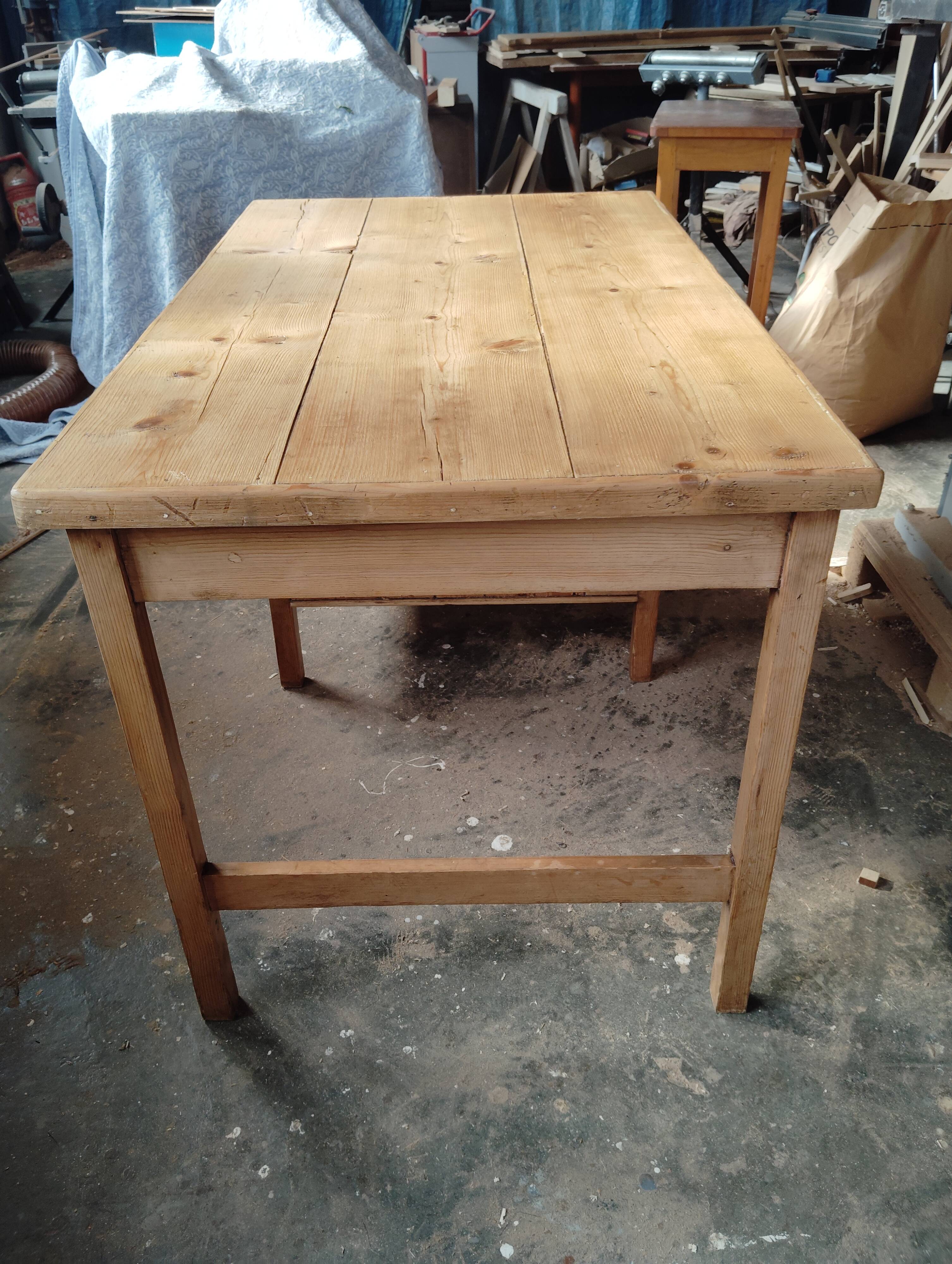 English desk in old pine