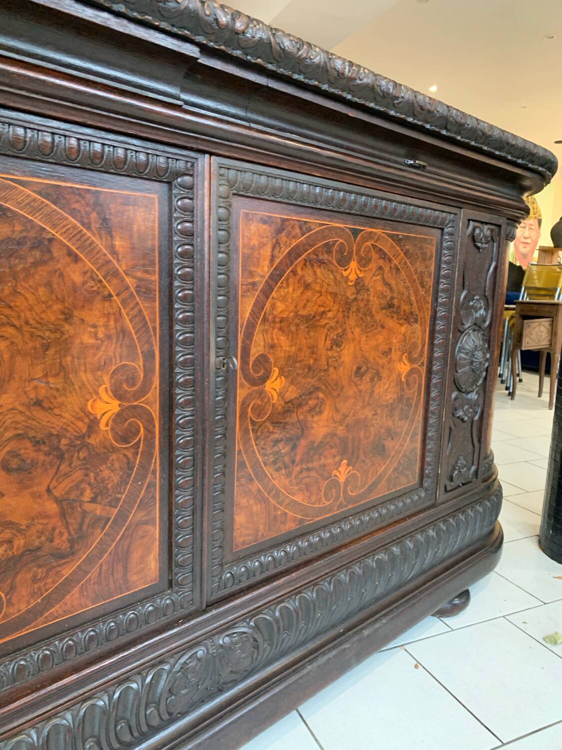 Antique Art Nouveau Furniture Germany Marquetry Circa 1900