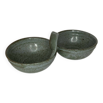 Green ceramic serving dish