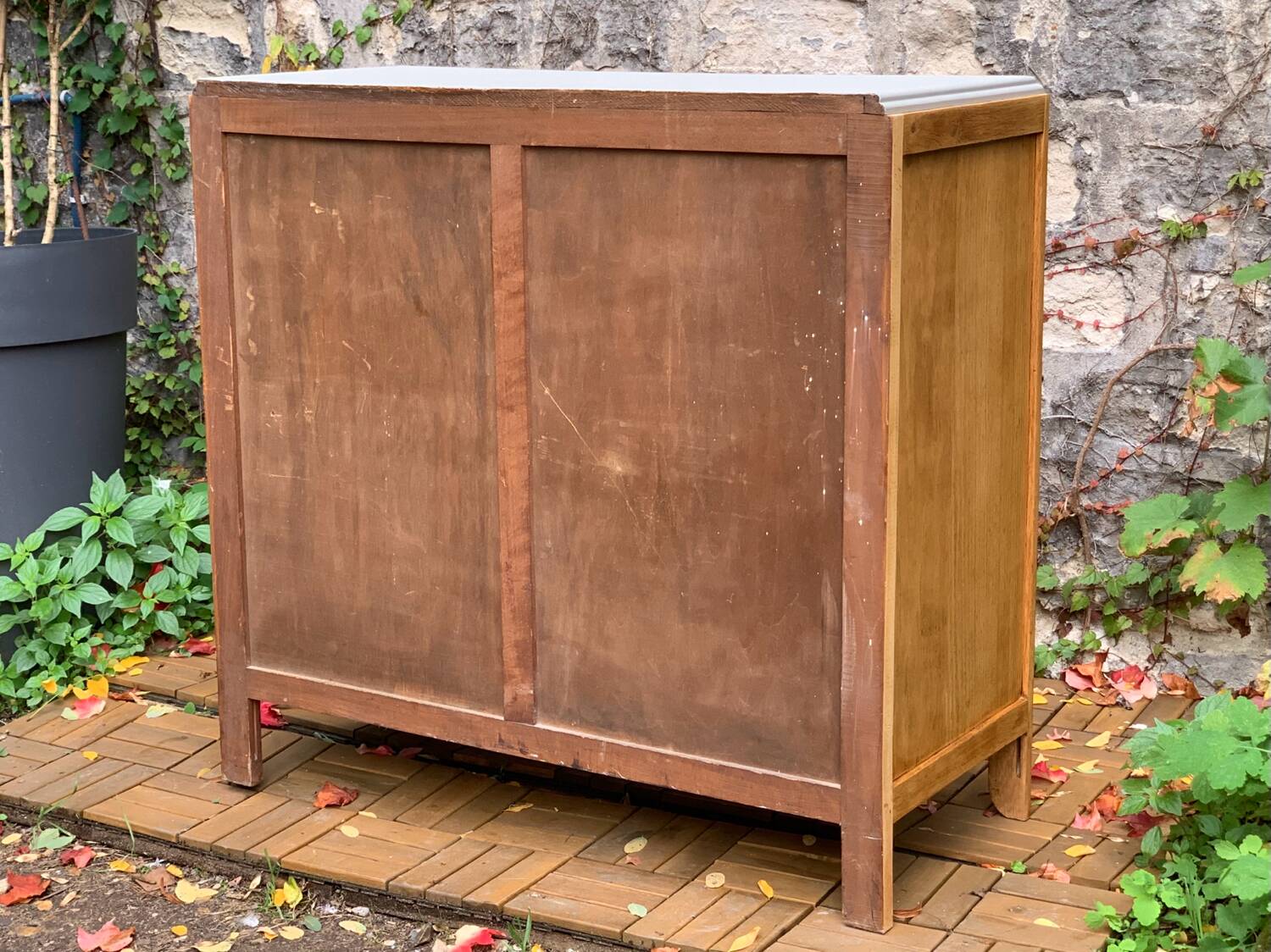Art deco raw oak chest of drawers 1930
