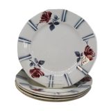 Set of 5 flat plates Spring Digoin