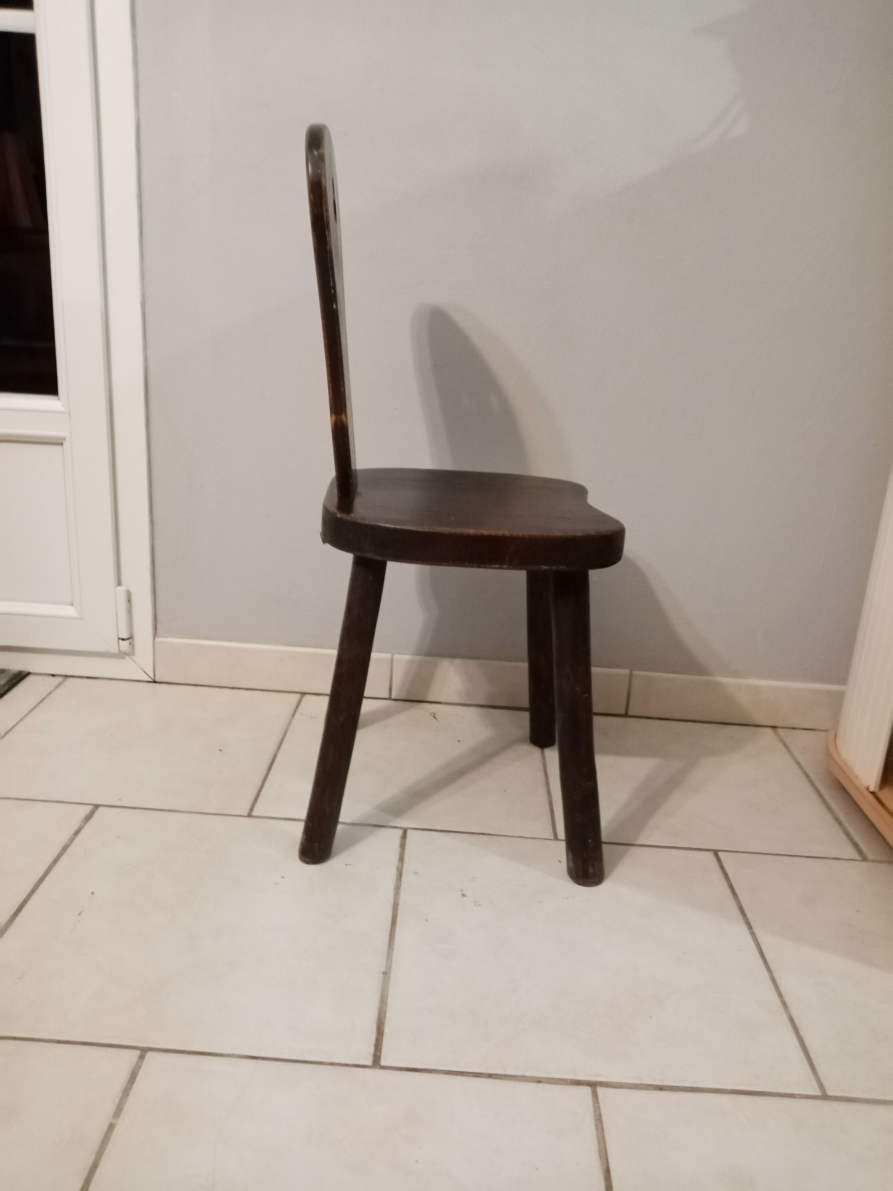 Old wooden chair brutalist vintage assembly