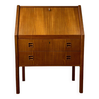 Secrétaire scandinave vintage en teck, années 60