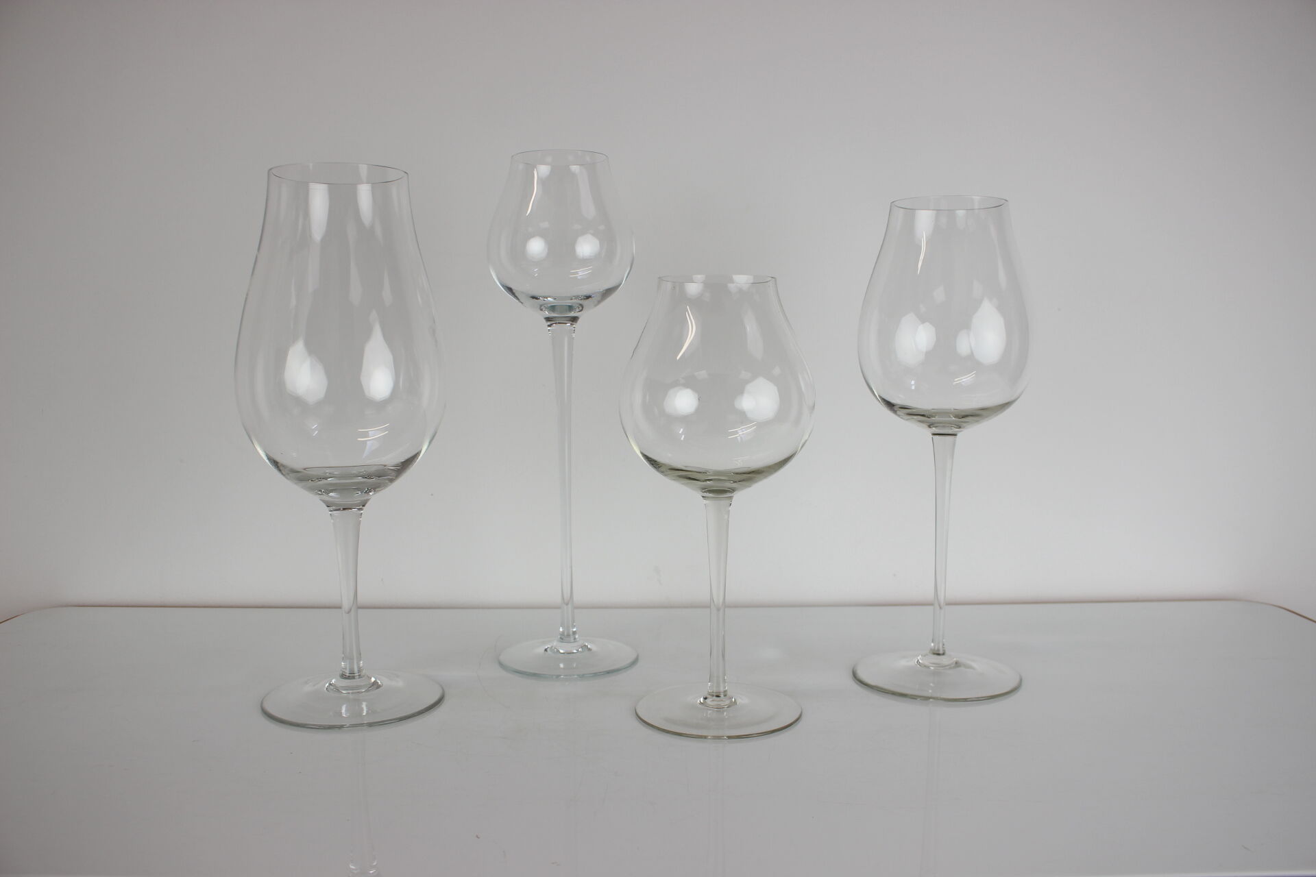 Set of Large Glass Goblets 1960s, Czechoslovakia