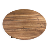 Round coffee table with hinged doors