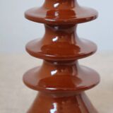 Large Modern Brown Ceramic Colorful Candle Holder