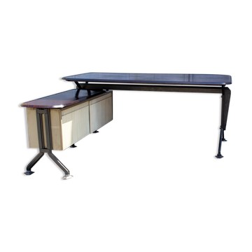 Arco Series Large Desk with island by BBPR for Olivetti Synthesis, 1960s