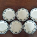 12 flat plates iron earth Salins, model Céline