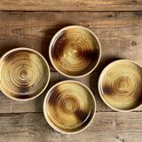 4 small stoneware plates