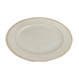 Plat ovale doré et blanc