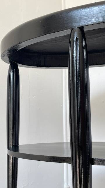 Gueridon console bois noir art déco