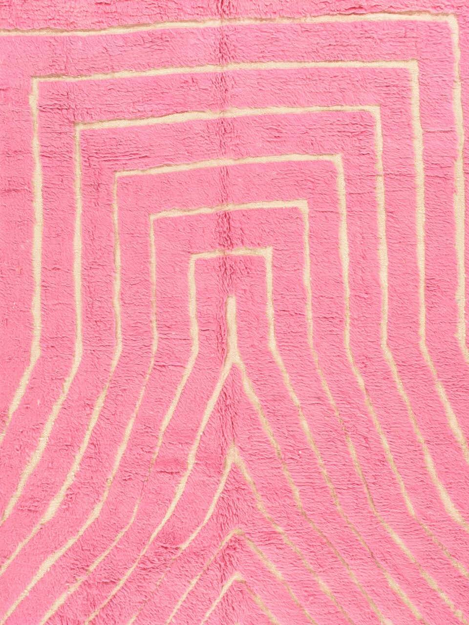 Pink wool rug 300/200cm