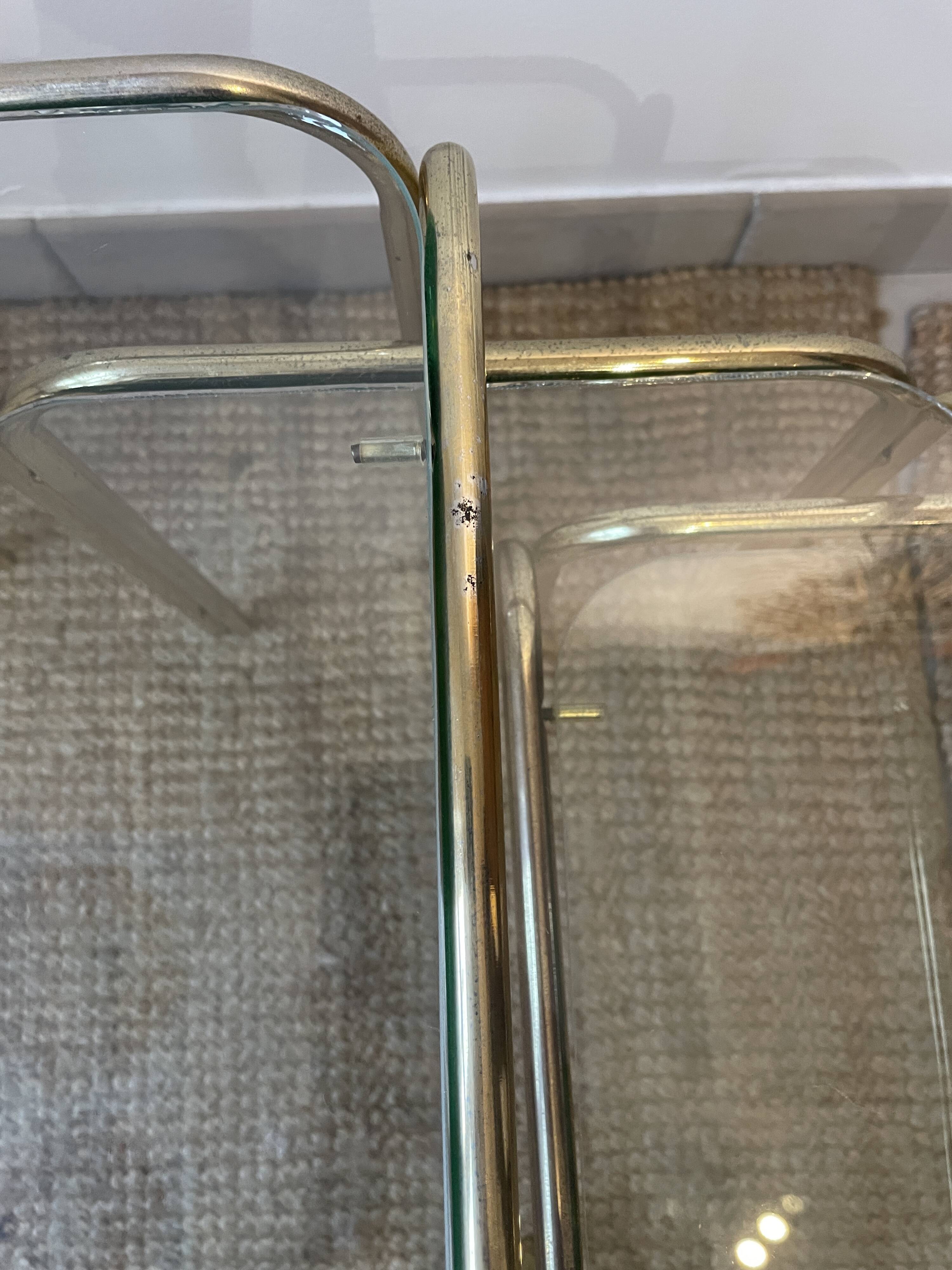 Set of 3 glass nesting tables