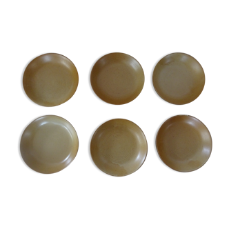 6 hollow plates cap Grès Village CNP France