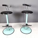 Post modern italian bar stools, 1980s -set of 2