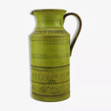 Aldo Londi vase for Bitossi green ceramic