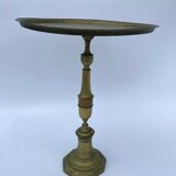 ORIENTAL GUERIDON IN BRONZE AND BRASS XIX EME GRAVEL PLATEAU BEAUTIFUL PATINA