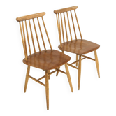 Set de 2 chaises scandinave "Fanett" par Ilmari Tapiovaara, Suède, 1960
