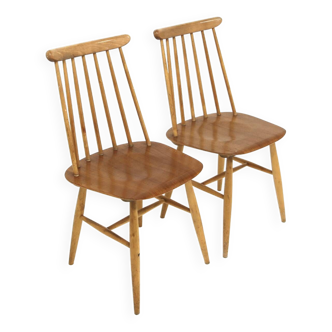 Set of 2 Scandinavian "Fanett" chairs by Ilmari Tapiovaara, Sweden, 1960