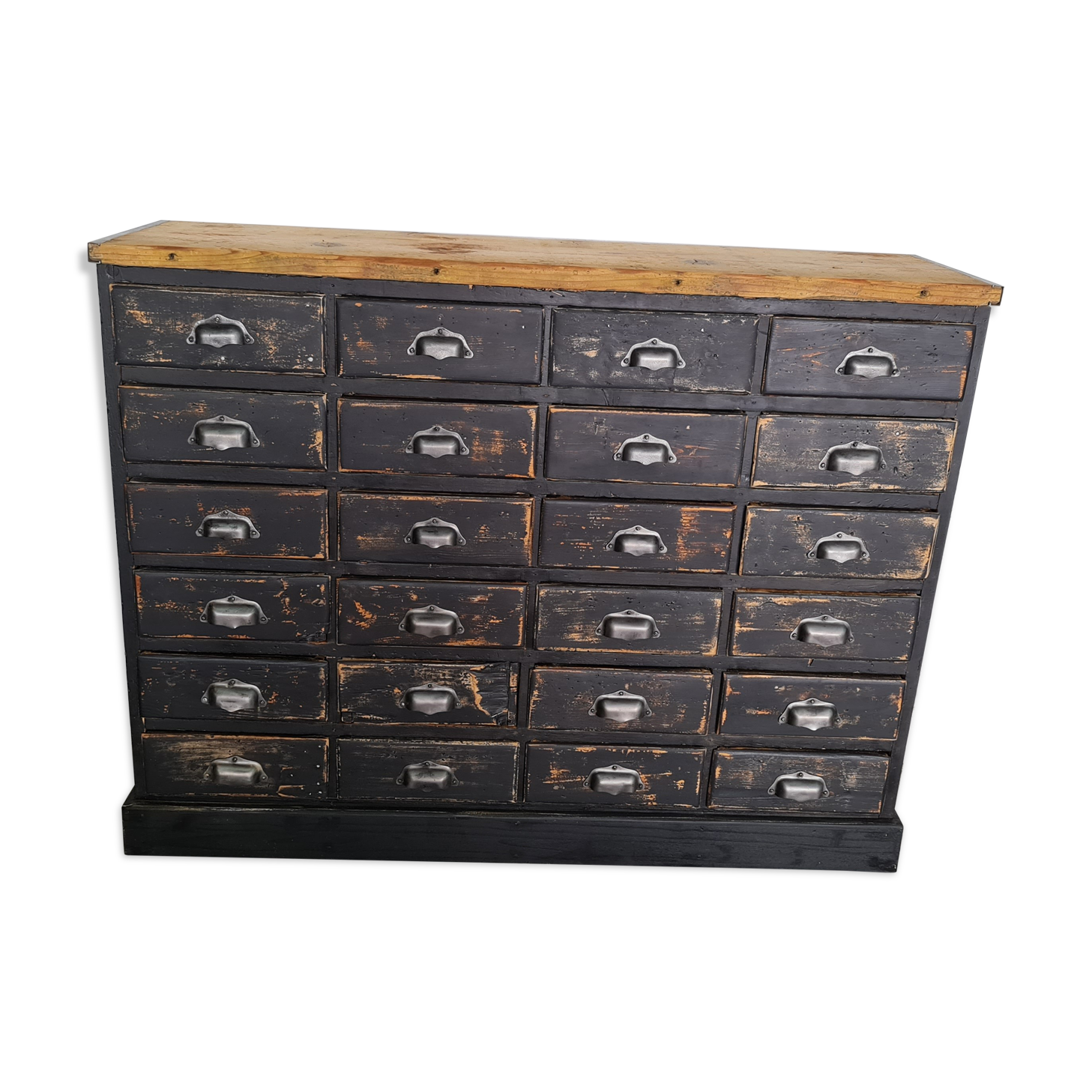 Old workshop drawer cabinet industrial furniture black patina