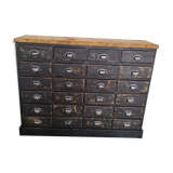 Old workshop drawer cabinet industrial furniture black patina