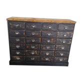 Old workshop drawer cabinet industrial furniture black patina