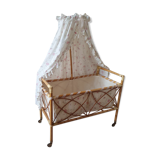 Rattan doll cradle bed