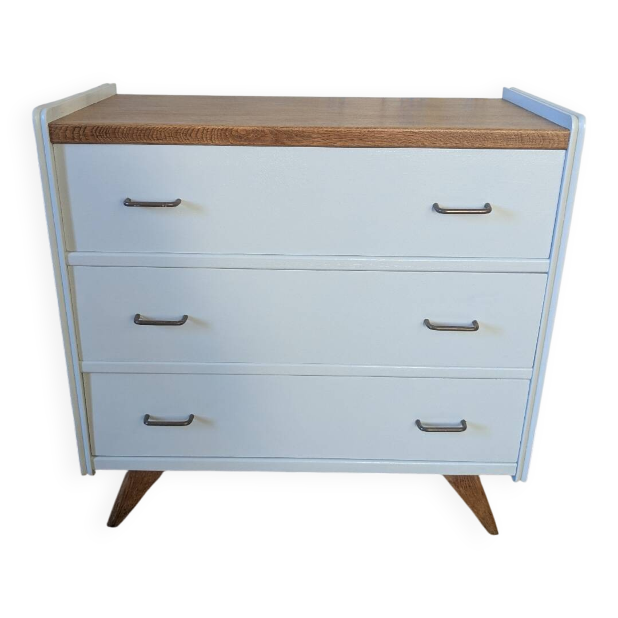 Vintage chest of drawers with compass feet