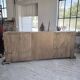 XXL 3m pine and oak display cabinet with glass doors