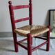 Chaise en bois et paille