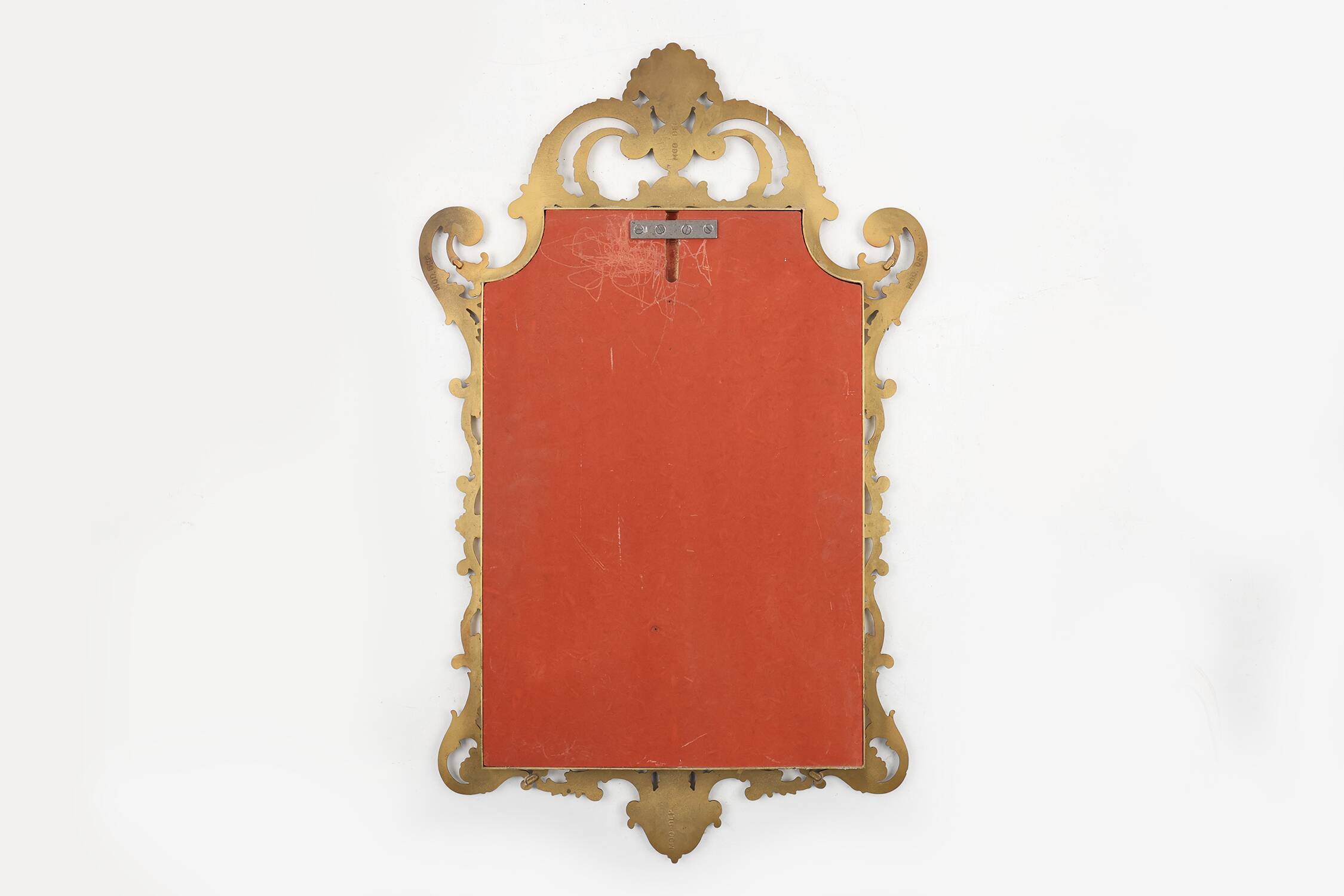 Solid copper 20th Century French Louis XV style beveled wall mirror