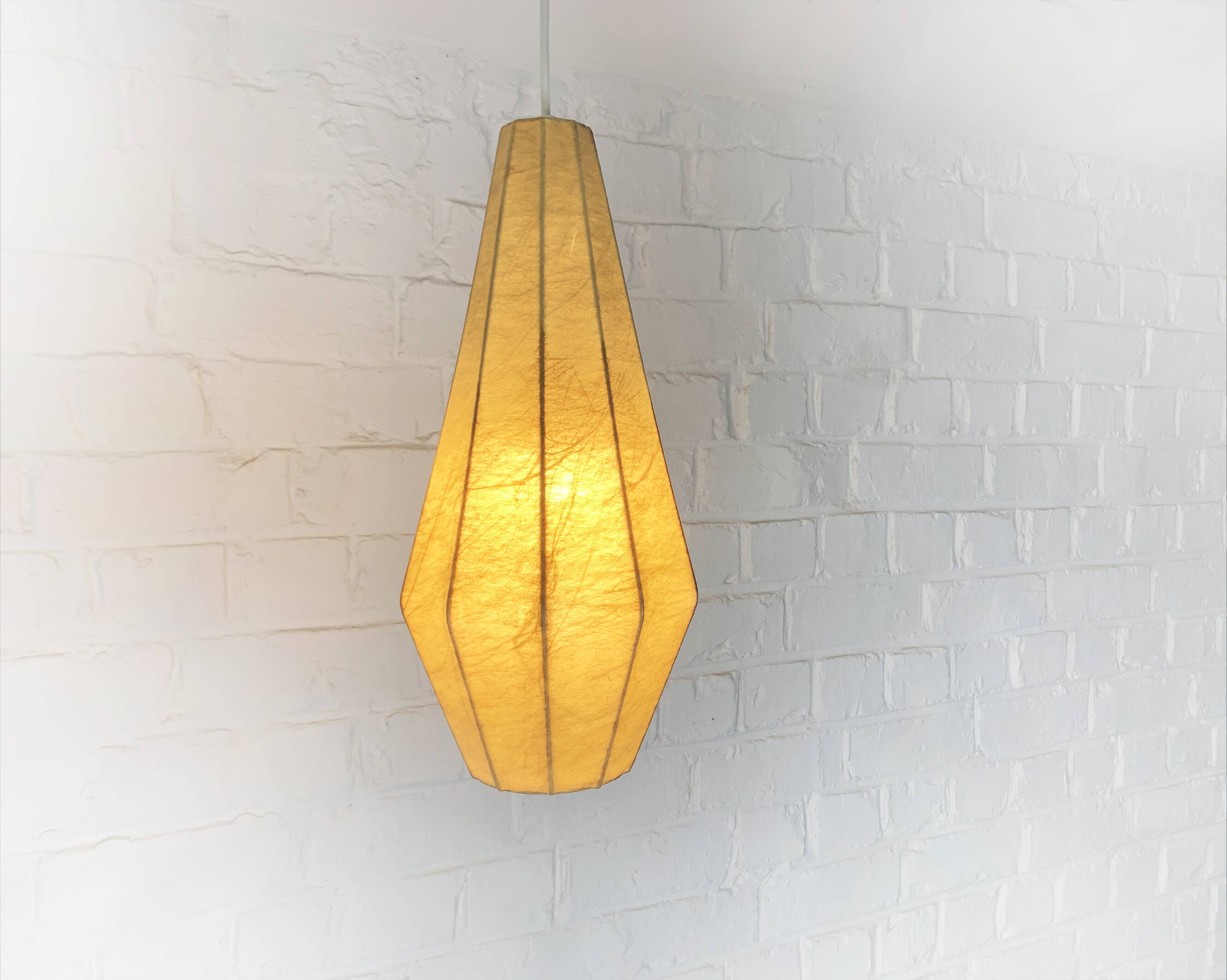 Oblong Cocoon pendant light, Friedel Wauer for Goldkant Leuchten, 1960s