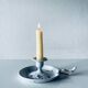 Antique enamelled metal candle holder